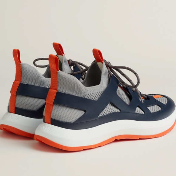 Hermès Katana Sneakers – Knit & Calfskin, Size 40, Box, Dust Bags, Receipt - Picture 2 of 7